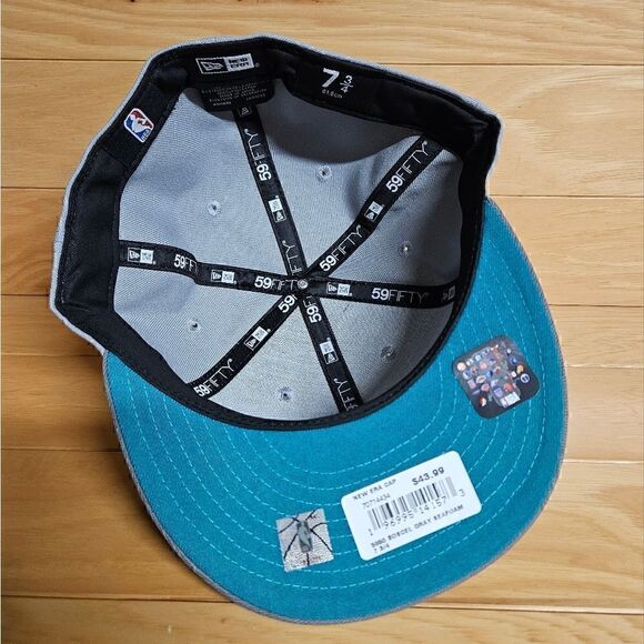 New Era 59Fifty Boston Celtics Fitted Hat Cap Stone Pack Gray Seafoam NWT - Picture 8 of 11